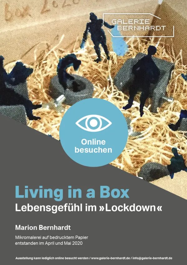 Plakat Living in a Box – Lebensgefühl im »Lockdown«